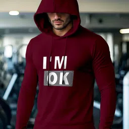 AUSK Men Typography Printed Hooded T-shirt-image-69