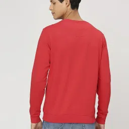 Pepe Jeans Classic Red Cotton Regular Fit Printed Sweatshirt image 2
