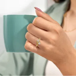 Kisna Diamond & Gold Jewellery Jemma 14k (585) Diamond & Gold Ring For Women image 2