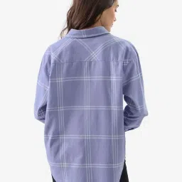 The Souled Store Purple Cotton Printed Shirt image 2