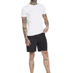 Octave Black Cotton Regular Fit Shorts image 5