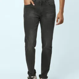 People by Pantaloons Black Cotton Slim Fit Jeans-picture-37