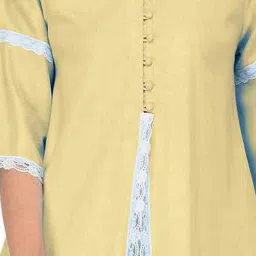 PATRORNA Gold Regular Fit Empire Kurta image 5