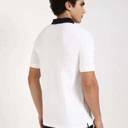 Calvin Klein Jeans White Cotton Slim Fit Polo T-Shirt image 2