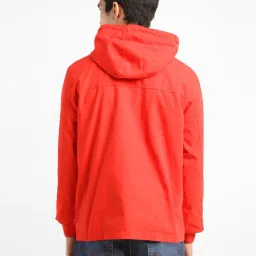 Levi's Red Cotton Regular Fit Hooded Jacket image 2