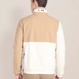 U.S. Polo Assn. Khaki Regular Fit Colour Block Jacket image 2