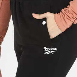 Reebok Black Cotton Sports Track Pants image 5
