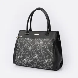 Ginger by Lifestyle Black Printed Handbag image 2