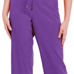PATRORNA Purple Cotton Blend Slim Fit Mid Rise Capris image 4