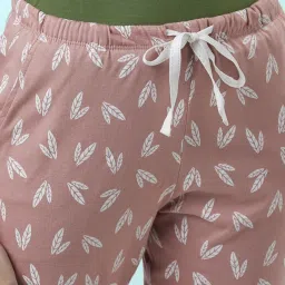 Dreamz by Pantaloons Green & Pink Cotton Printed Top Pyjama Set image 5