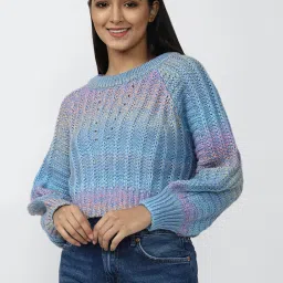 Forever 21 Blue Full Sleeves Sweater image 1