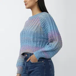 Forever 21 Blue Full Sleeves Sweater image 3
