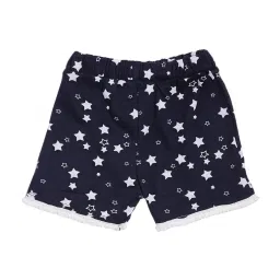 Kryptic Kids Navy & White Cotton Printed Shorts image 1
