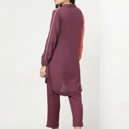 Marigold Lane Purple Shirt Collar Tunic image 2