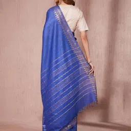 Fabindia Blue Embellished Saree image 2