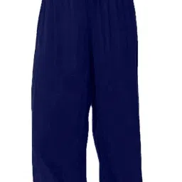 PATRORNA Royal Blue Cotton Blend Regular Fit Mid Rise Capris image 4