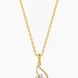 GIVA 18k Yellow Gold Anemone Lab Grown Diamond Pendant image 2