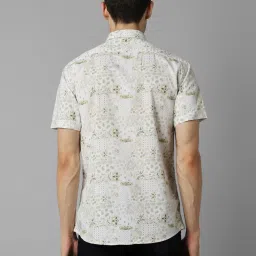 Louis Philippe Jeans Green Cotton Slim Fit Printed Shirt image 2