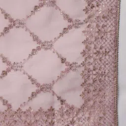 Mohey Purple Embellished Saree With Unstitched Blouse image 5