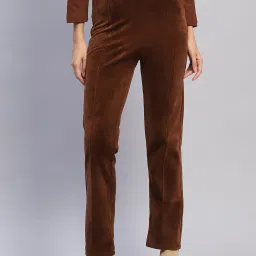 Rock.it Brown Regular Fit Mid Rise Trousers image 2