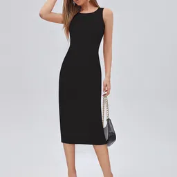 TOOCHKI Women Solid Bodycon Midi Dress-image-14