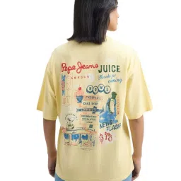 Pepe Jeans Yellow Graphic T-Shirt image 2