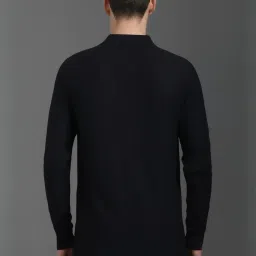 Louis Philippe Black Cotton Regular Fit Polo T-Shirt image 2