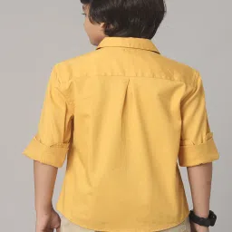 Under Fourteen Only Kids Yellow Printed Full Sleeves Shirt image 2