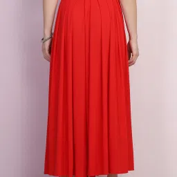 BUYNEWTREND Red Mid Rise Palazzos image 2