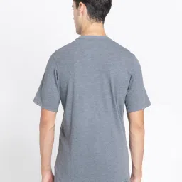 Adidas Men Grey Polyester Regular Fit Print Sports T-Shirt image 2