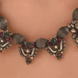 Jaypore Silver Slip on Necklace image 3