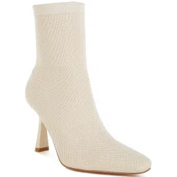 London Rag Women's Off White Stiletto Booties image 2