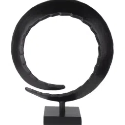 De Maison Decor Black Aluminium Antique Serene Ripples Ring image 4