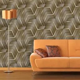 RoseCraft Geometrical Abstract 3D 57 sq ft Wallpaper Painted 220606A-picture-39