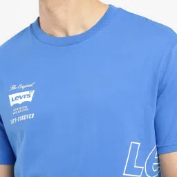 Levi's Blue Pure Cotton Regular Fit Printed T-Shirt image 5