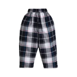 The Magic Wand Kids White & Navy Checks Pyjamas image 2