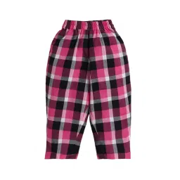 The Magic Wand Kids Pink & Black Checks Pyjamas image 2