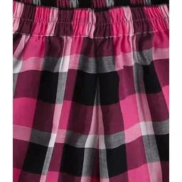 The Magic Wand Kids Pink & Black Checks Pyjamas image 3