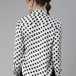 showoffff SHOWOFF White & Black Polka Dot Shirt image 2