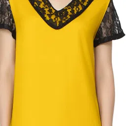 PATRORNA Mustard Lace Nighty image 5