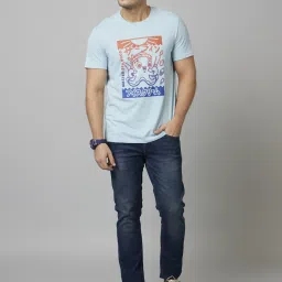 celio celio* Blue Slim Fit Lightly Washed Jeans image 5