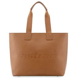 Fastrack Tan Faux Leather Solid Tote Handbag image 2
