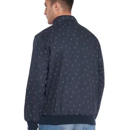 Cantabil Navy & Grey Printed Reversible Jacket image 2