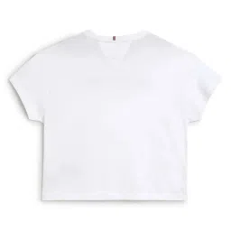 Tommy Hilfiger Kids White Logo Print T-Shirt image 2