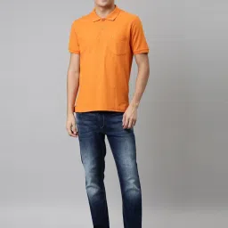 Dixcy Scott Maximus Orange Cotton Regular Fit Polo T-Shirt image 5
