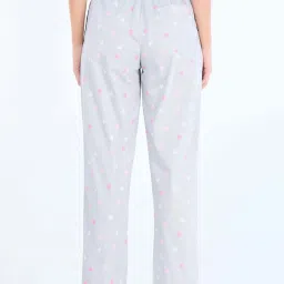 Bewakoof Grey Print Cotton Regular Fit Pyjamas image 2