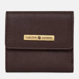Carlton London Maroon Solid Tri-Fold Wallet for Women image 2