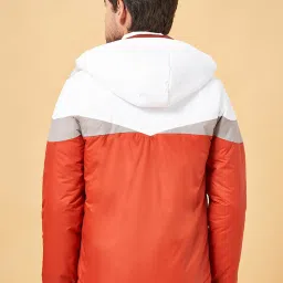 YU by Pantaloons Rust Regular Fit Colour Block Hooded Jacket image 5