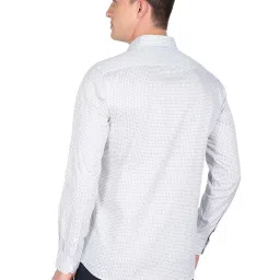 Arrow White Cotton Slim Fit Printed Shirt image 2