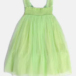MINIKLUB Kids Green Solid Dress image 2